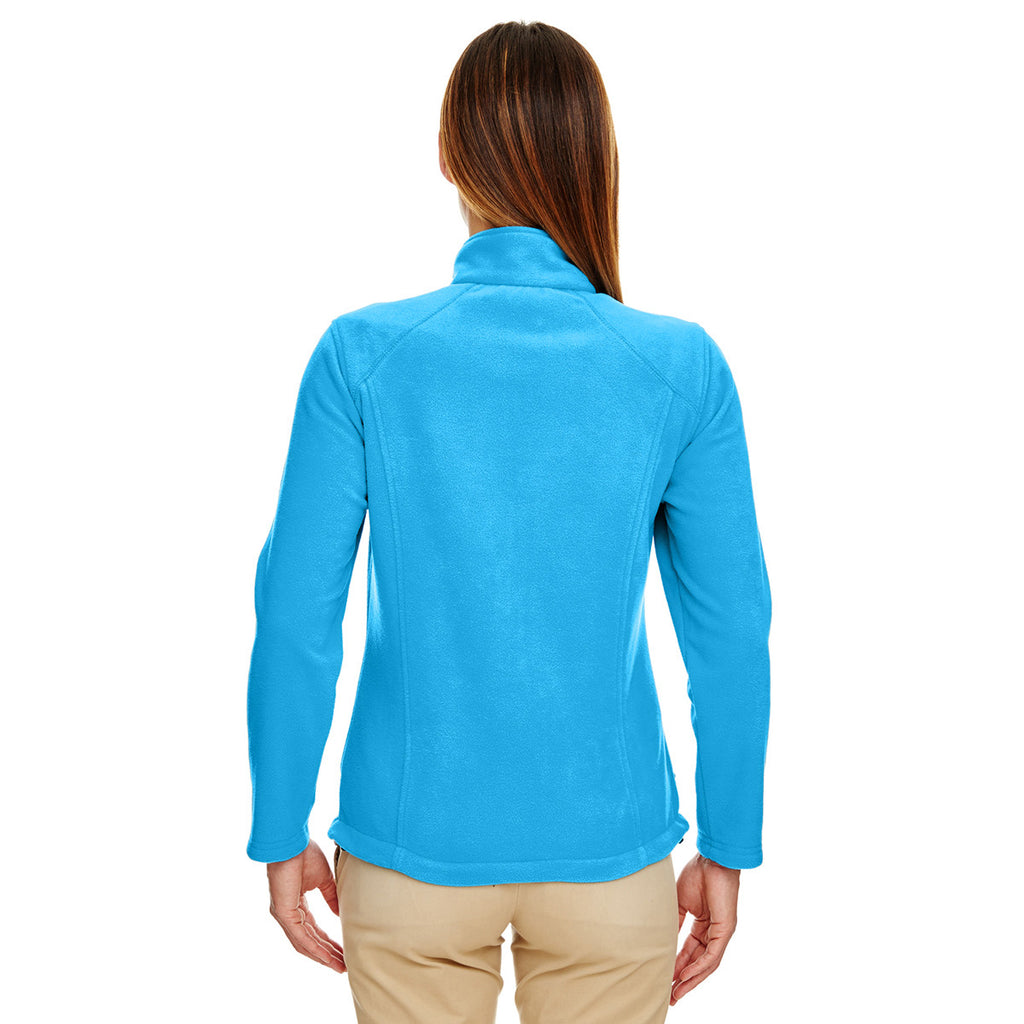 UltraClub Women's Kinetic Blue Microfleece Full-Zip Jacket