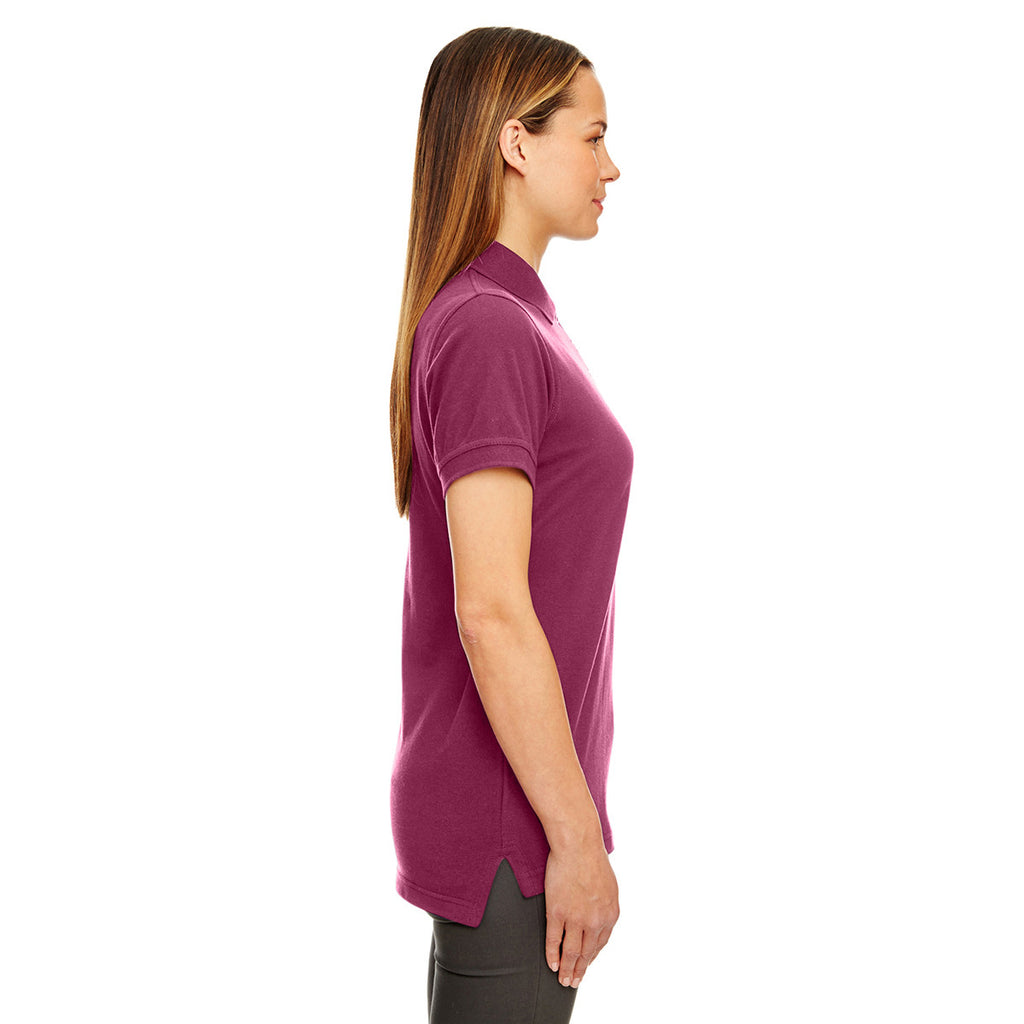 UltraClub Women's Burgundy Classic Pique Polo