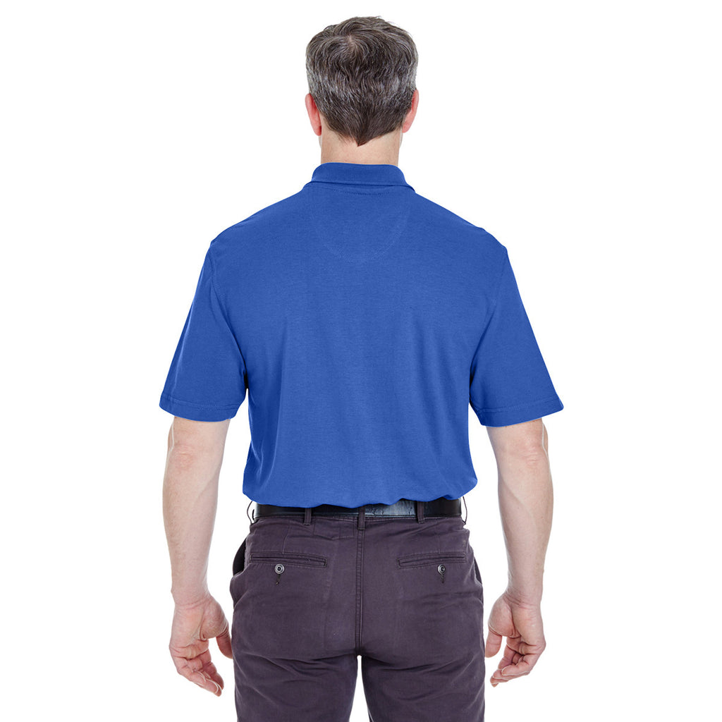 UltraClub Men's Royal Classic Pique Polo with Pocket