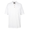UltraClub Men's White Classic Pique Polo with Pocket