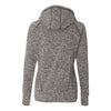 J. America Women's Charcoal Fleck/Black Cosmic Fleece Contrast Hooded Pullover Sweatshirt