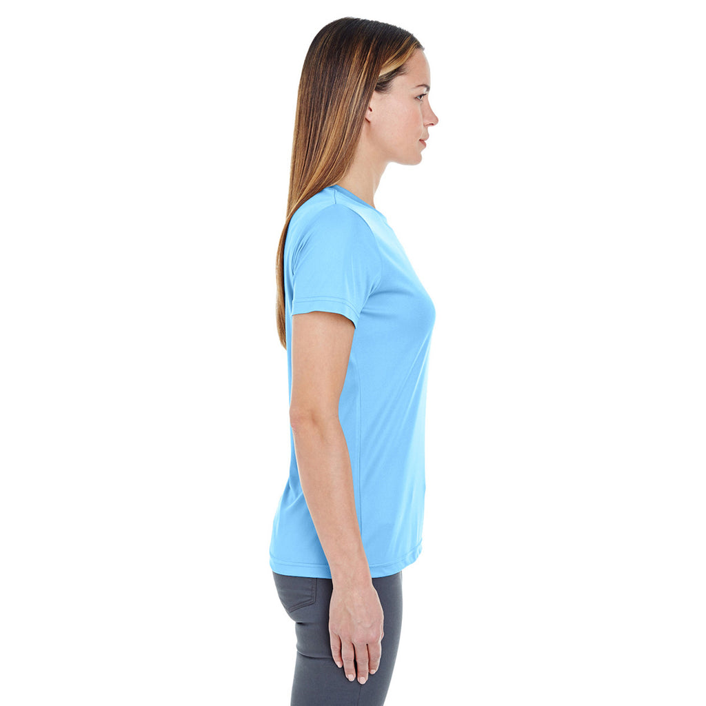 UltraClub Women's Columbia Blue Cool & Dry Basic Performance T-Shirt