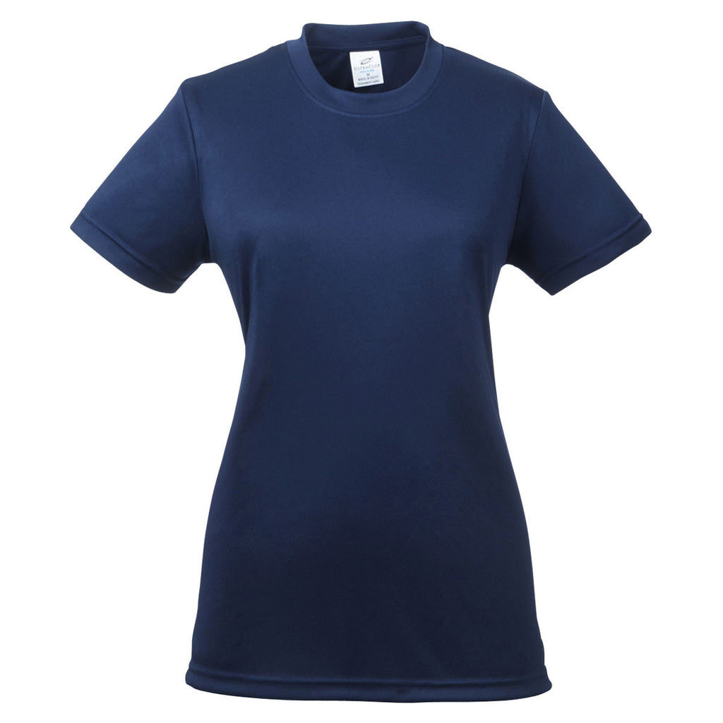 UltraClub Women's Navy Cool & Dry Basic Performance T-Shirt