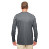 UltraClub Men's Charcoal Cool & Dry Performance Long-Sleeve Top