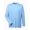 UltraClub Men's Columbia Blue Cool & Dry Performance Long-Sleeve Top