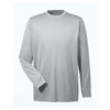 UltraClub Men's Grey Cool & Dry Performance Long-Sleeve Top