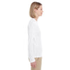UltraClub Women's White Cool & Dry Performance Long-Sleeve Top
