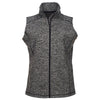J. America Women's Charcoal Fleck/Black Cosmic Fleece Vest