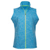 J. America Women's Electric Blue/Neon Green Cosmic Fleece Vest