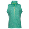 J. America Women's Emerald/Neon Yellow Cosmic Fleece Vest