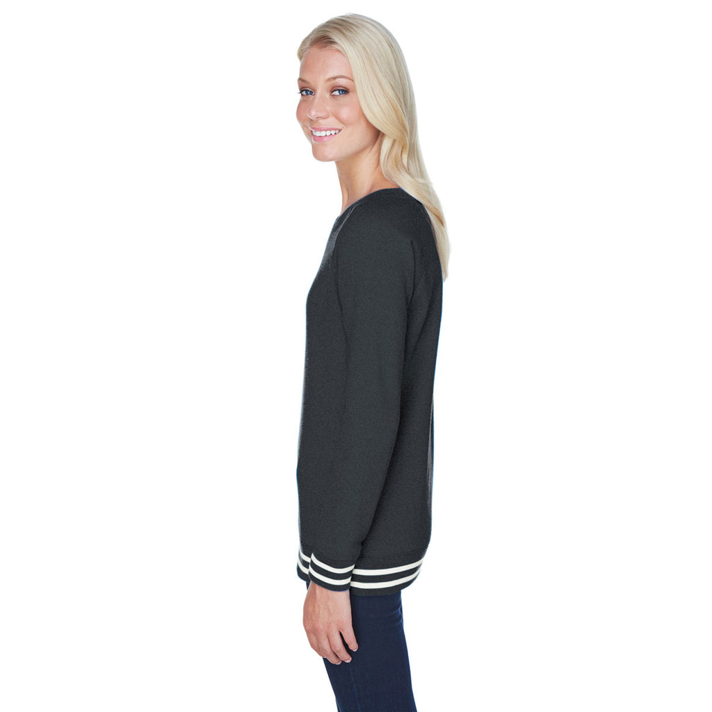 J. America Women's Black Relay Crewneck Sweatshirt