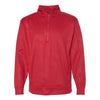 J. America Men's Red Volt Polyester Quarter-Zip Sweatshirt