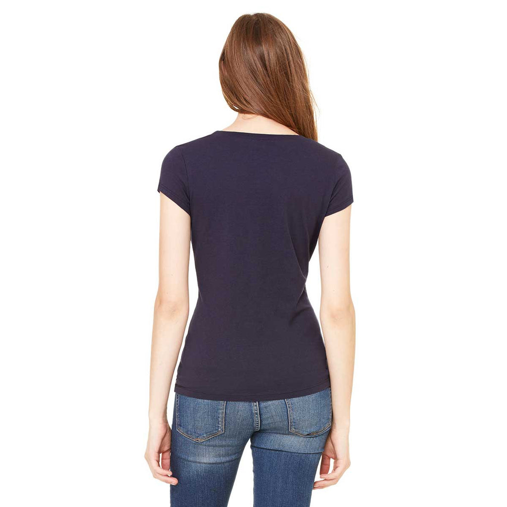 Bella + Canvas Women's Midnight Sheer Mini Rib Short-Sleeve T-Shirt