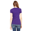 Bella + Canvas Women's Team Purple Sheer Mini Rib Short-Sleeve T-Shirt