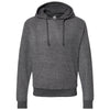 J. America Men's Charcoal Heather Flip Side Fleece Hooded Pullover