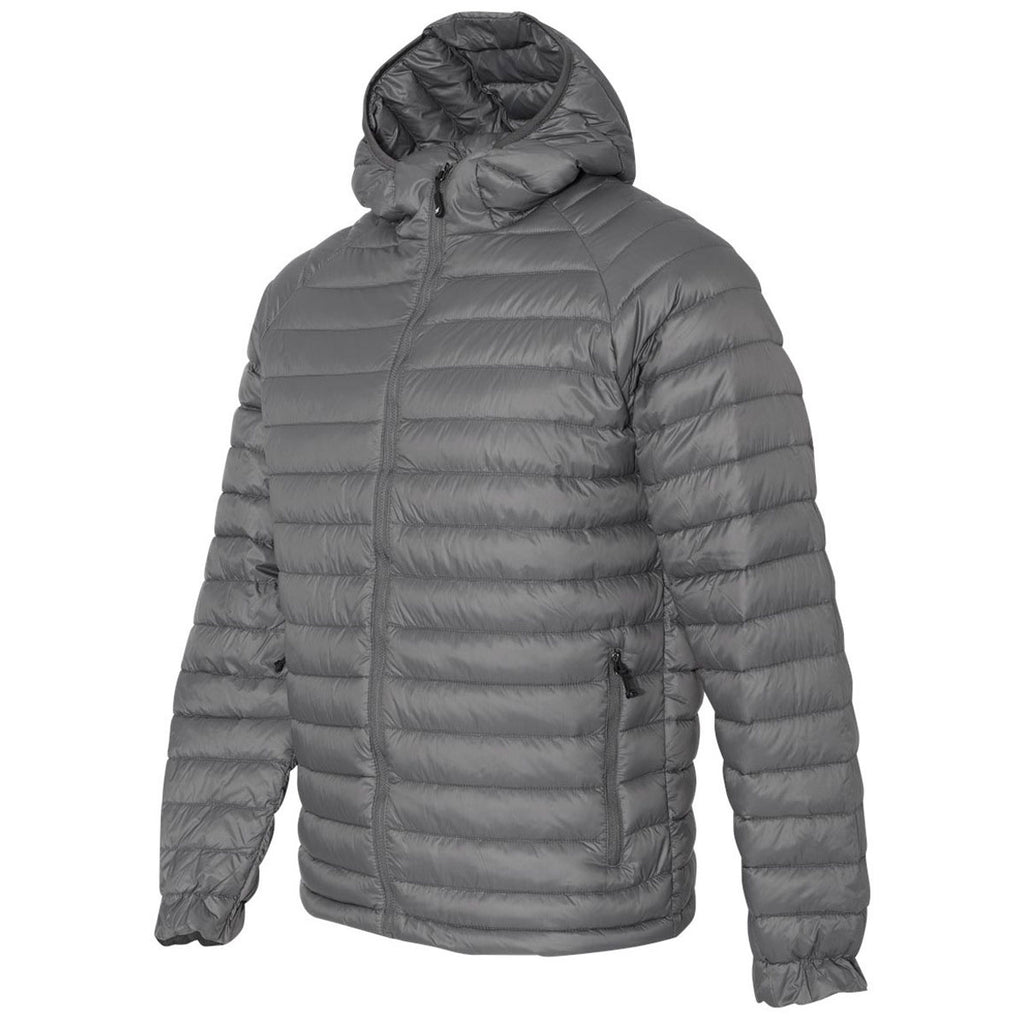 Weatherproof Men's Dark Pewter 32 Degrees Hooded Packable Down Jacket