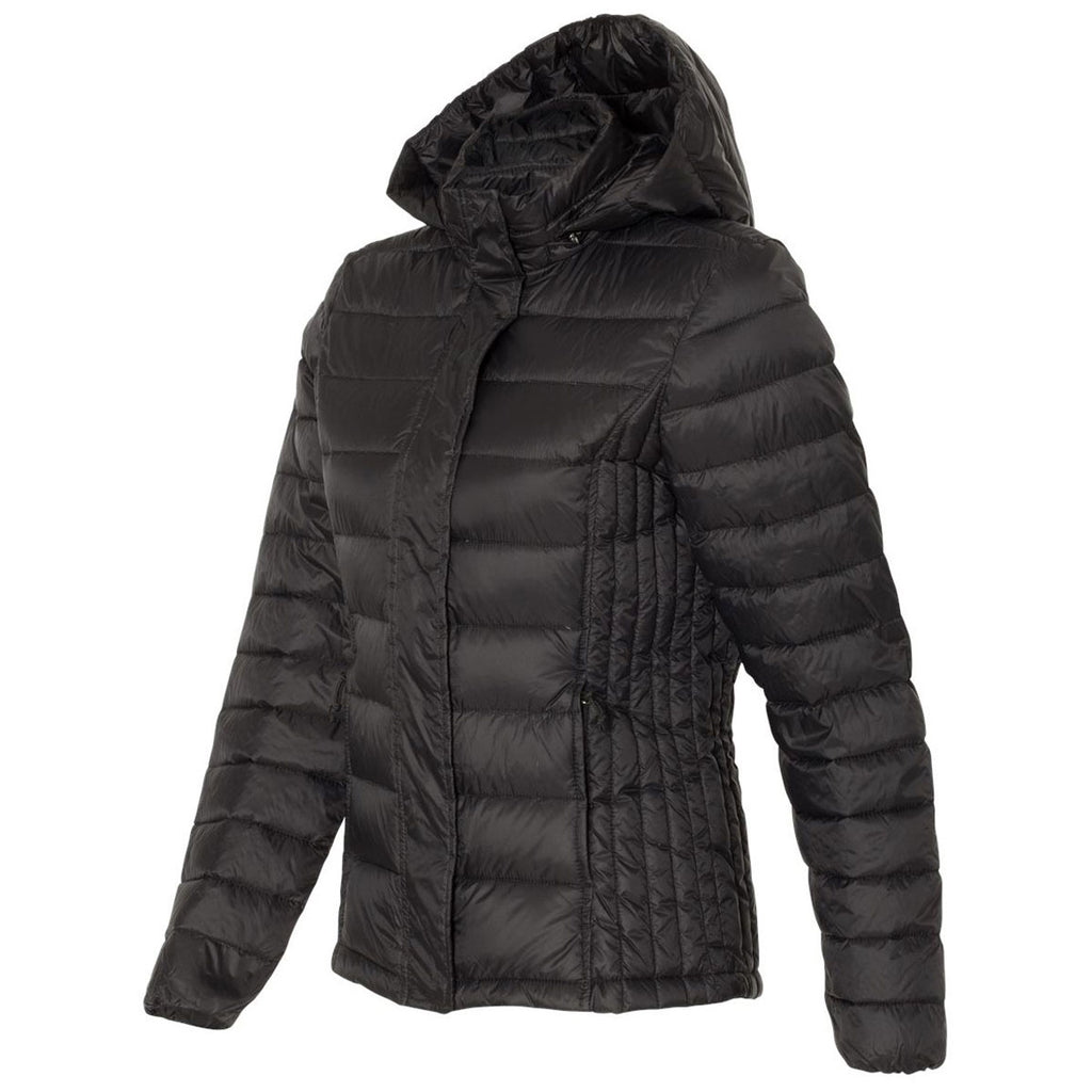 Weatherproof Women's Black 32 Degrees Hooded Packable Down Jacket