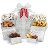 Gourmet Expressions Silver Diamond Pattern Shimmering Sweets & Snacks Gourmet Tower