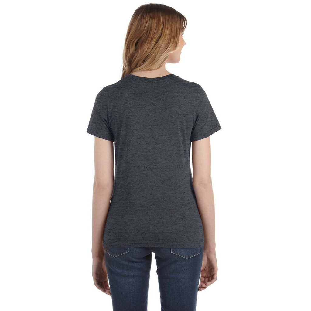 Gildan Women's Heather Dark Grey Lightweight T-Shirt