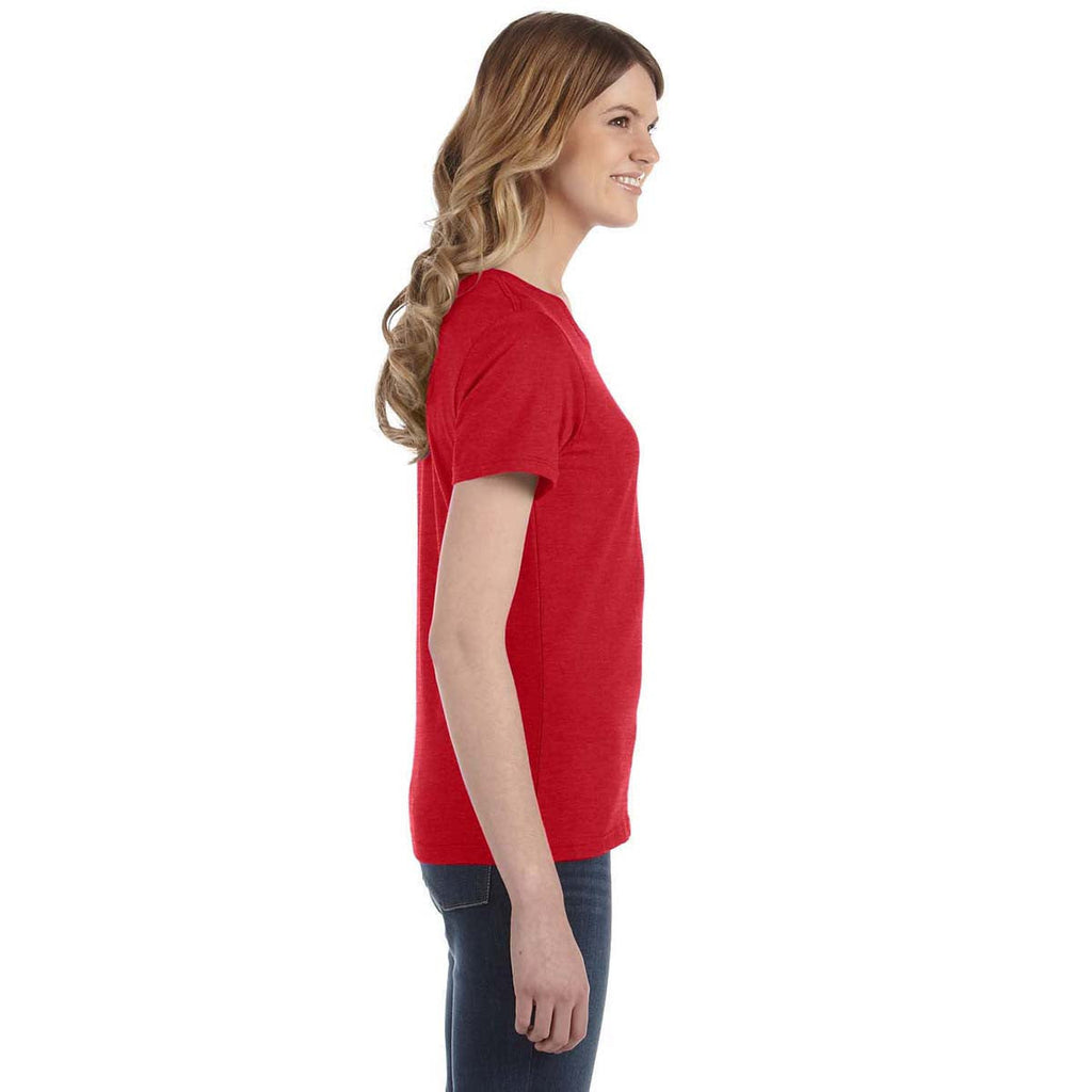 Gildan Women's Heather Red Lightweight T-Shirt