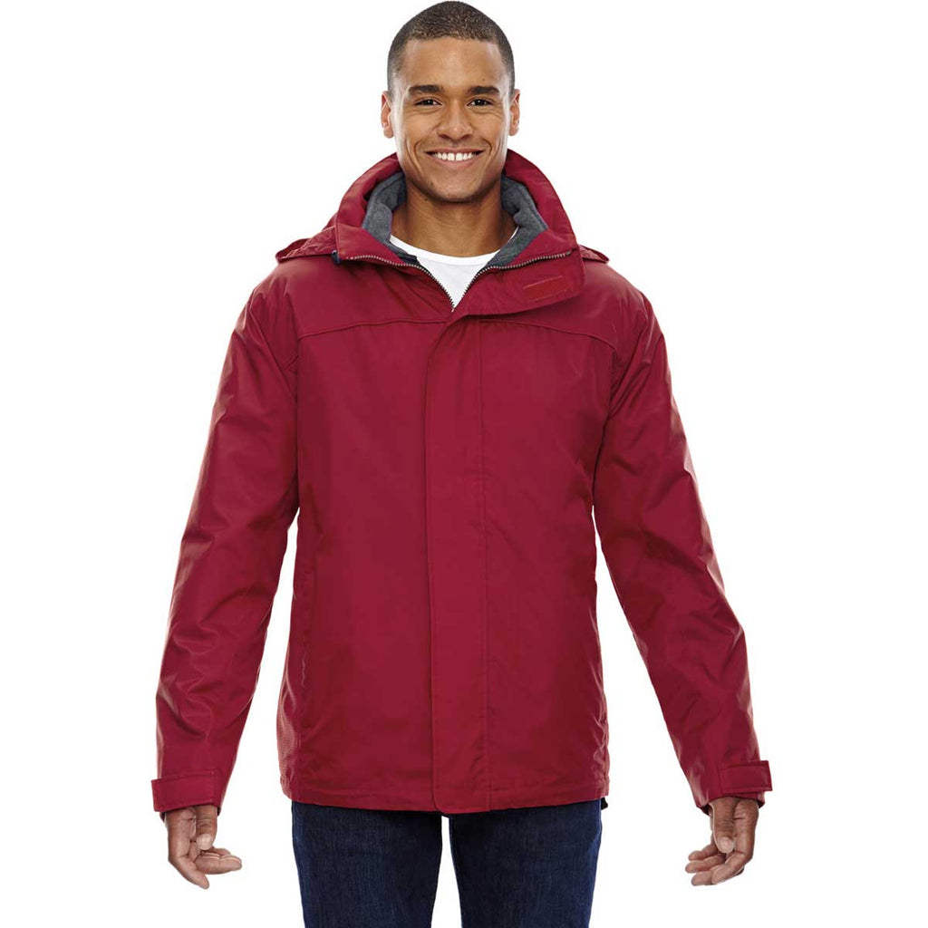 North End Men's Molten Red 3-in-1 Jacket