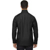 North End Men's Black City Textured Three-Layer Fleece Bonded Soft Shell Jacket