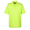 Core 365 Men's Safety Yellow Origin Performance Pique Polo with Pocket