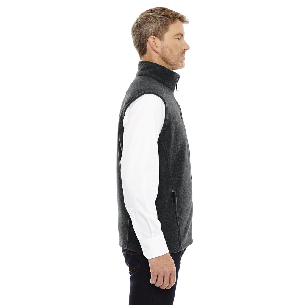 Core 365 Men's Heather Charcoal Journey Fleece Vest