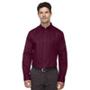 Core 365 Men's Burgundy Operate Long-Sleeve Twill Shirt