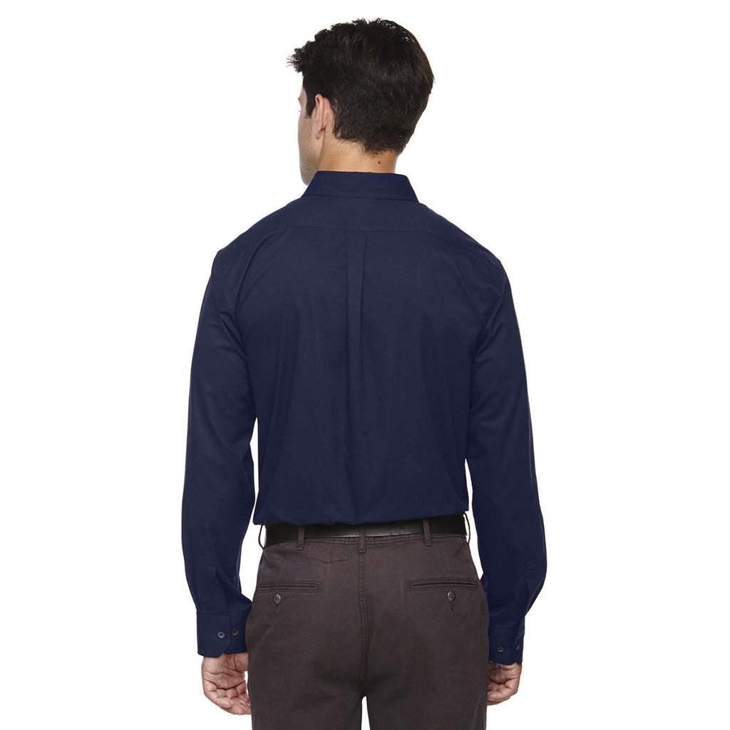 Core 365 Men's Classic Navy Tall Operate Long-Sleeve Twill Shirt