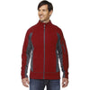 North End Men's Classic Red Generate Textured Fleece Jacket
