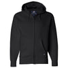 J. America Men's Black Premium Full-Zip Hooded Sweatshirt