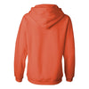 J. America Women's Neon Orange Sueded V-Neck Hooded Sweatshirt