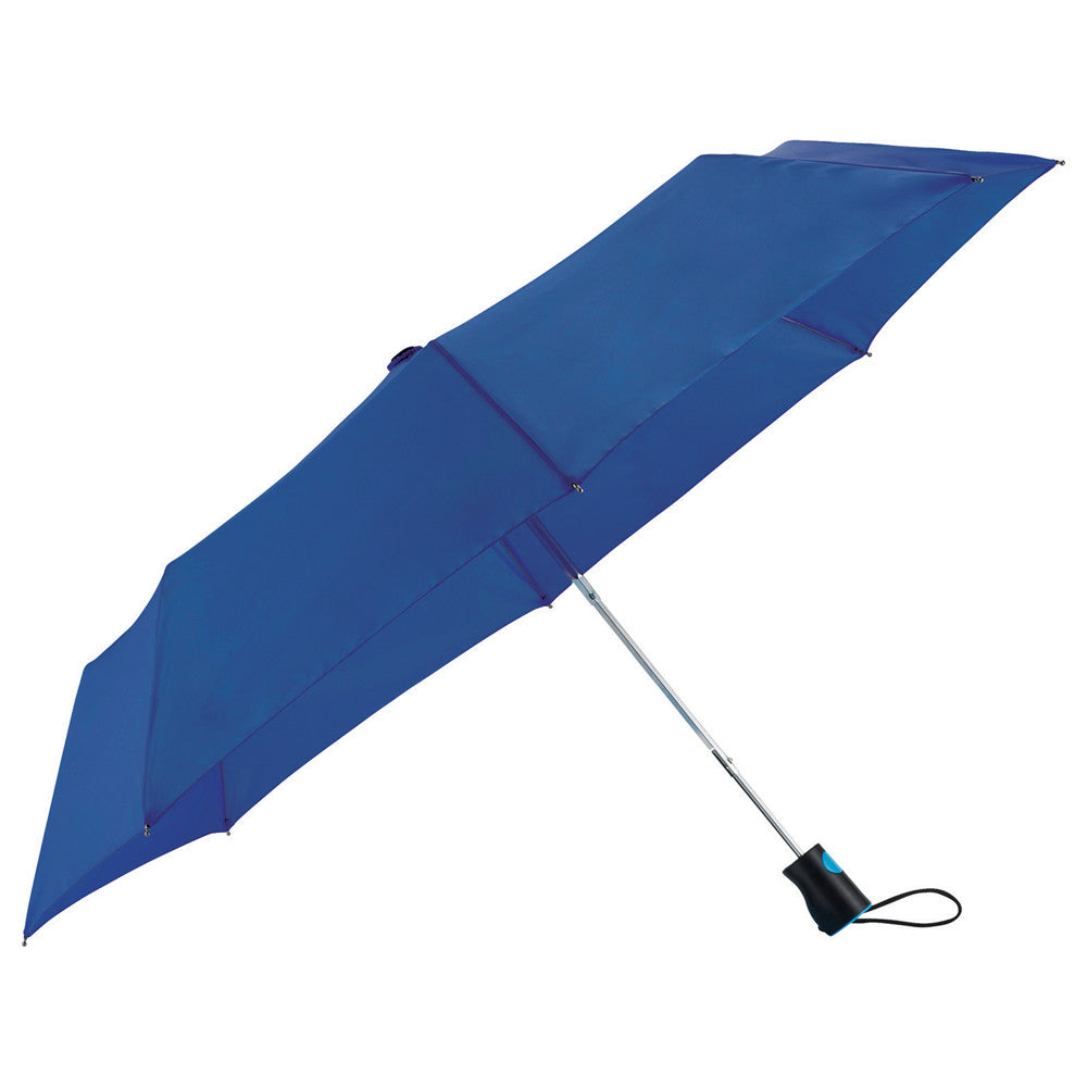 Totes Blue 42" 3 Section Auto Open Umbrella