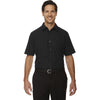 North End Men's Black Polyester Performance Short-Sleeve Shirt