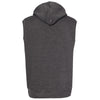 J. America Men's Black Triblend Triblend Sleeveless Hoodie