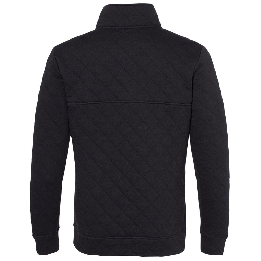J. America Men's Black Quilted Snap Pullover