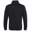 J. America Men's Black Quilted Snap Pullover