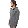 J. America Men's Charcoal Heather Horizon Quilted Anorak Hooded Pullover
