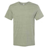 Jerzees Men's Military Green Snow Heather Jersey Crew T-Shirt