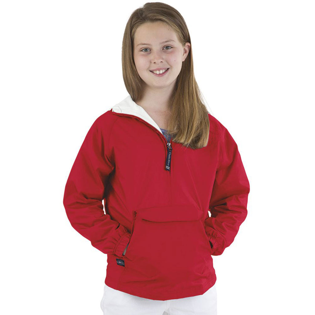 Charles River Youth Red Classic Solid Pullover
