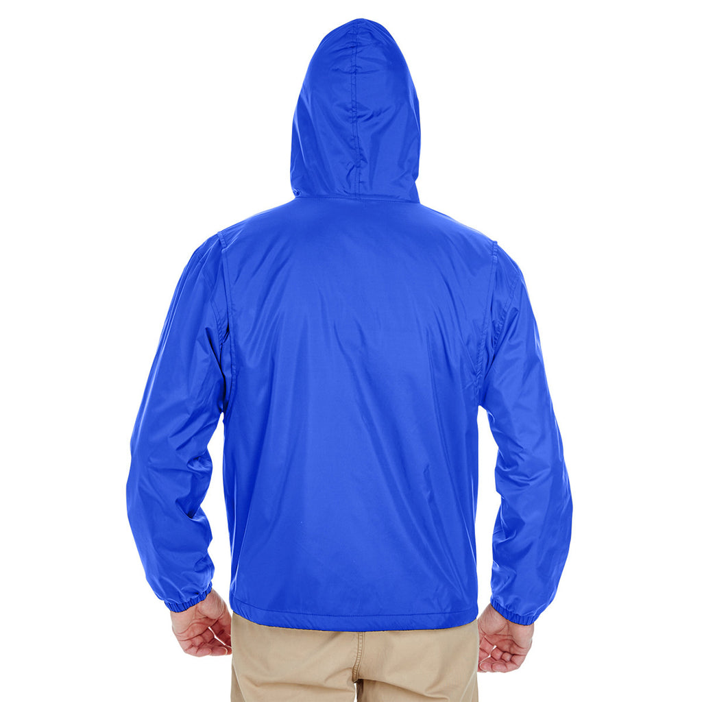 UltraClub Men's Royal Fleece-Lined Hooded Jacket