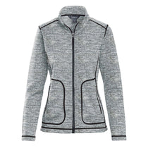 Landway Women's Heather Grey Summit Textured Knit Jacket