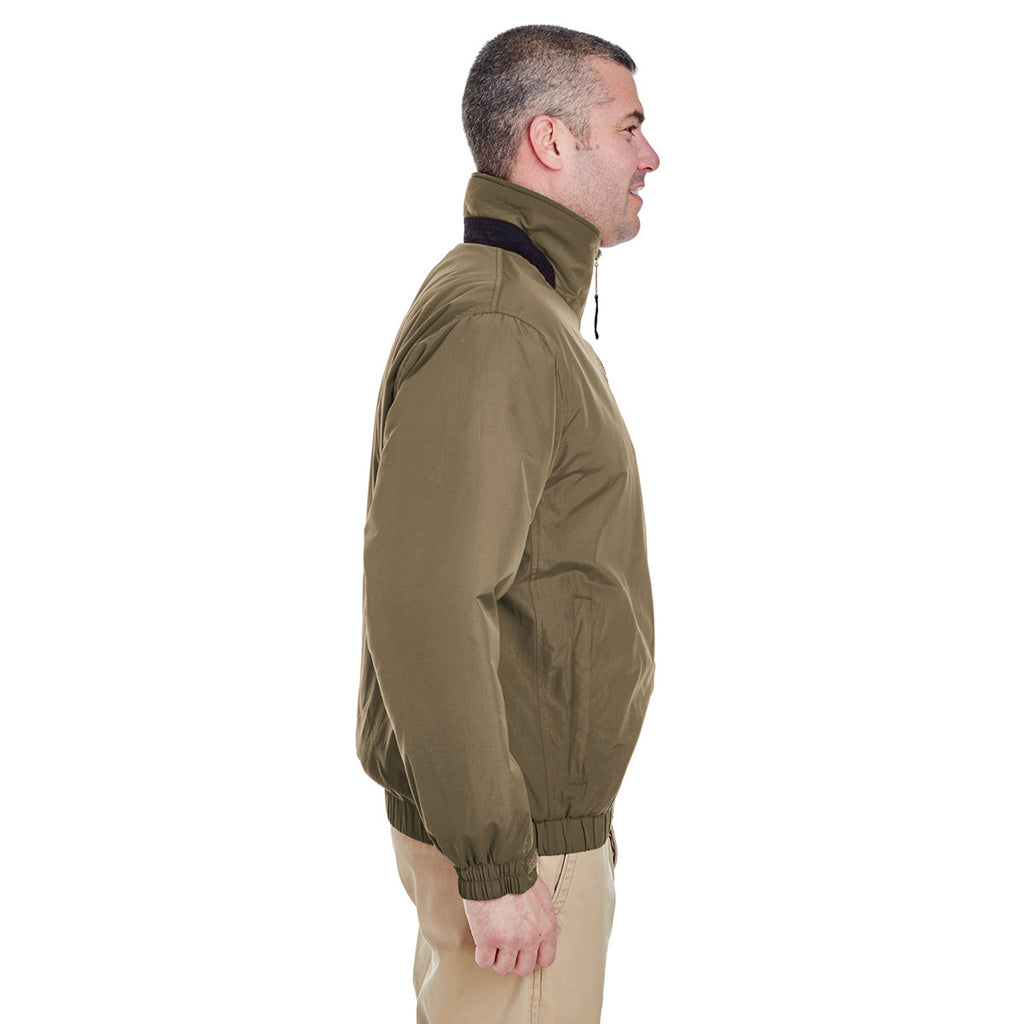 UltraClub Men's Khaki Brown/Black Adventure All-Weather Jacket