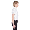 UltraClub Women's White Classic Wrinkle-Resistant Short-Sleeve Oxford