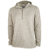 Charles River Men's Oatmeal Heathered Fleece Quarter Zip Hoodie