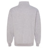 Bayside Men's Dark Ash USA-Made Quarter Zip Pullover Sweatshirt