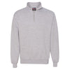 Bayside Men's Dark Ash USA-Made Quarter Zip Pullover Sweatshirt