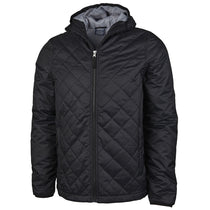 Charles River Men's Dark Black Lithium Quilted Hooded Jacket