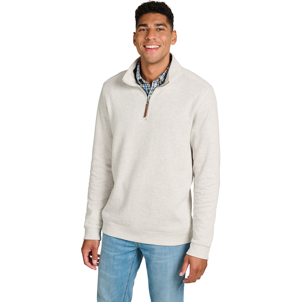 Charles River Men's Ivory Hudson Quarter Zip Pullover